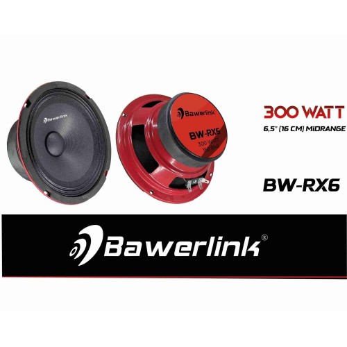 Bawerlink 16 Cm Midrange Çifti 600 Wat 300 Rms Orjinal Profosyonel Seri Bw-rx6 Ultra-pro