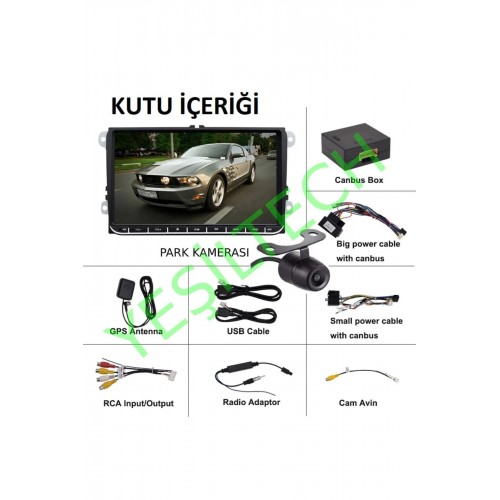 Bawerlink BW-9400 9 Inc Androıd 11 T3 2+32 Gb+Carplay VW Universal Multimedıa Oto Teyp (Volkswagen)