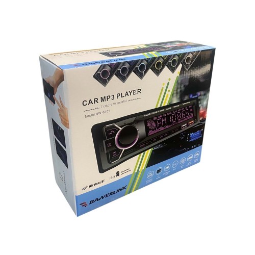 Bawerlink BW6305 Bluetooth Oto Teyp | Çift USB Girişli | 4x60W Amfi Çıkışlı | SD/USB/AUX Destekli Araba Teybi Radyo