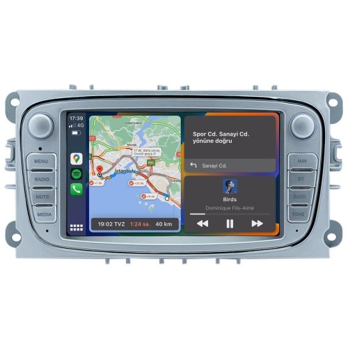 BAWERLİNK Ford Connect, Mondeo ve Focus İçin Oval Gri Android Multimedya Teyp - 2GB RAM, 32GB Hafıza