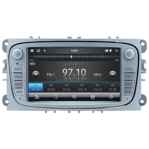 BAWERLİNK Ford Connect, Mondeo ve Focus İçin Oval Gri Android Multimedya Teyp - 2GB RAM, 32GB Hafıza