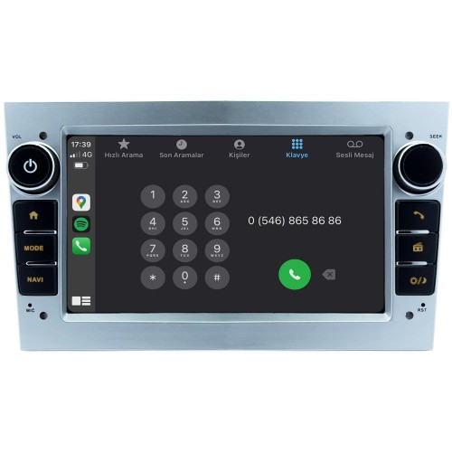 Bawerlink Opel Silver 7 Inch High/ST - Astra H, Corsa D, Vectra C, Combo, Zafira - 2GB RAM, 32GB Hafıza