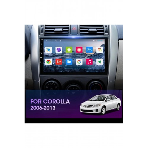 Toyota Corolla 2006-2013 Android 12 Multimedya Carplay 2/32GB 9 İnç HD IPS Ekran Park Kameralı