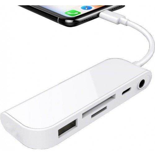 Concord BYL-9109L Lightning To USB +Kart Okuyucu (Sd/tf)+ Şarj + 3.5mm Aux Dönüştürücü