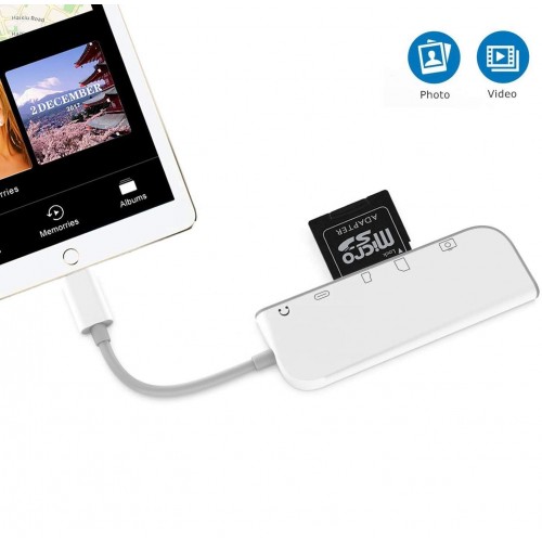 Concord BYL-9109L Lightning To USB +Kart Okuyucu (Sd/tf)+ Şarj + 3.5mm Aux Dönüştürücü