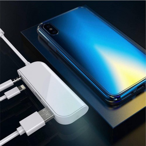 Concord BYL-9109L Lightning To USB +Kart Okuyucu (Sd/tf)+ Şarj + 3.5mm Aux Dönüştürücü