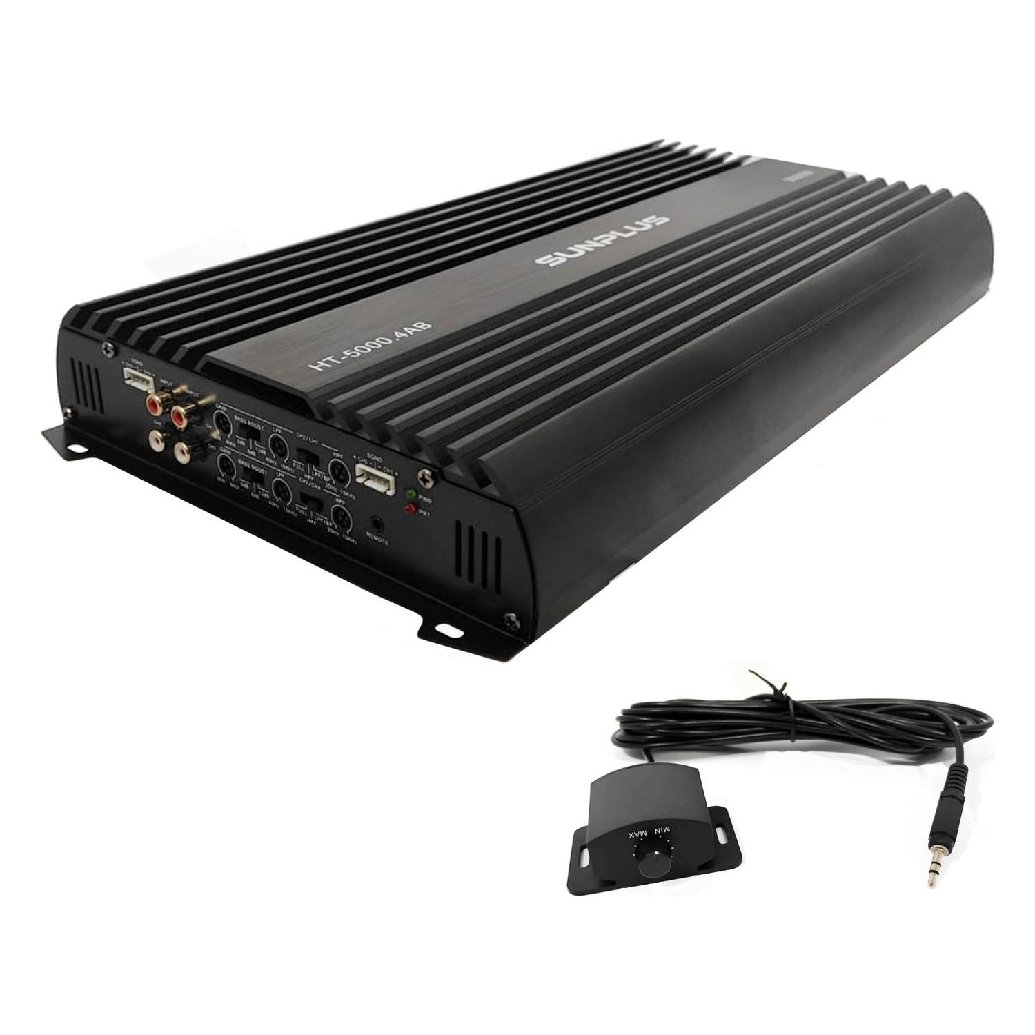 HiTech Ht-5000.4AB Oto Anfi 5000W 4 Kanal Bass Kontrol Sunplus