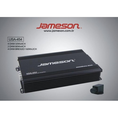 JAMESON USA-454 4 KANAL BAS KONTROLLÜ 2000 Watt OTO ANFİ