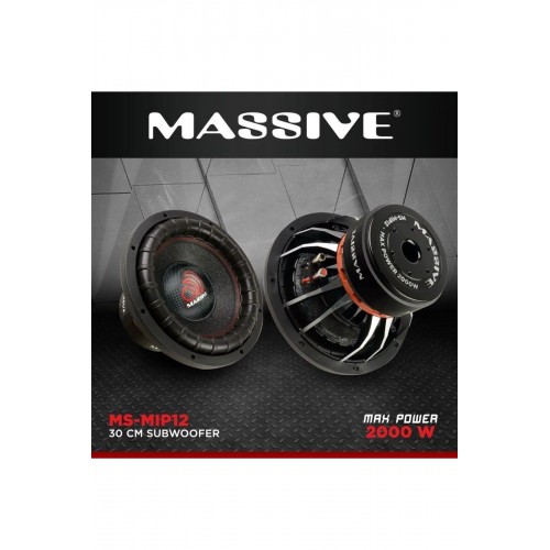 Massive Ms-mıp12 30 Cm Subwoofer Bas Çift Bobinli 2000 Watt Max