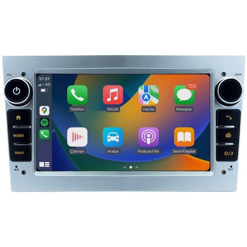 NOİSER OPEL SILVER 7 INCH HIGH/ST - ASTRA H - CORSA D - VECTRA C - COMBO - ZAFIRA 4 GB RAM 64 GB HAFIZA ANDROID MULTIMEDIA TEYP T5