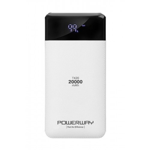 Powerway TX20 - 20.000 Mah Dijital Göstergelİ Çift Usb Powerbank