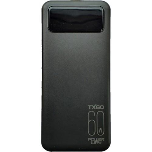 Powerway TX60 60000 Mah Powerbank Dijital Göstergeli Siyah