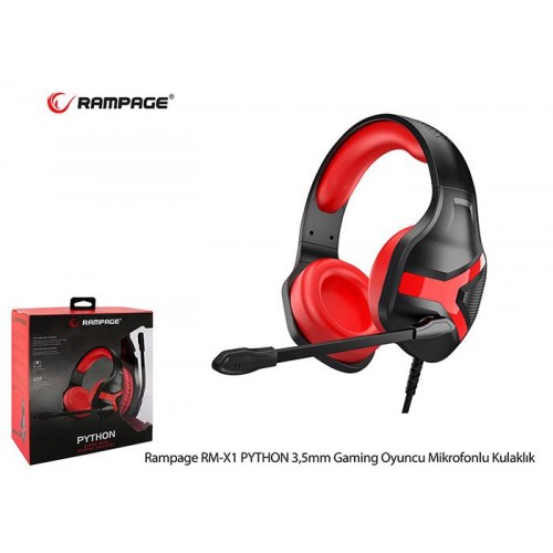RAMPAGE RM-X1 PYTHON 3,5mm GAMİNG OYUNCU MİKROFONLU KULAKLIK