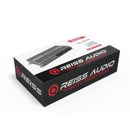 Reiss Audio Rs-200.4f Mono Bas Amfsi 4 Kanal Class D 100w X 4 @ 4 Ohm 180w X 4 @ 2 Ohm 250w X2 @ Bridge 4 OhmReiss Rs-200.4f Mono Bas Amfsi 4 Kanal Class D 100w X 4 @ 4 Ohm 180w X 4 @ 2 Ohm 250w X2 @ Bridge 4 Ohm