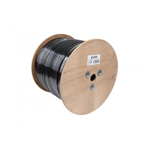 S-link SL-CAT609 305m 23AWG 0.56mm CCA Double Jack GRİ+Siyah CAT6 Kablo