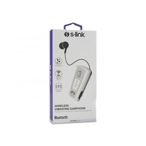 S-link SW-BT35 Mobil Uyumlu Makaralı Beyaz Bluetooth Kulaklık