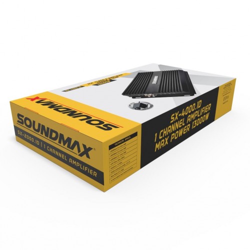 Soundmax Sx-4000.1d 13.000 Watt Bas Kontrol Aparatlı Anfi Mono
